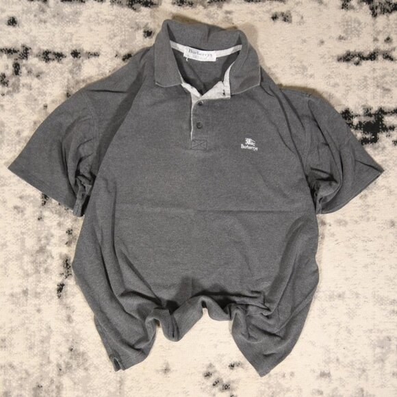 Vintage Burberrys Made in England Gray Polo - Picture 1 of 6